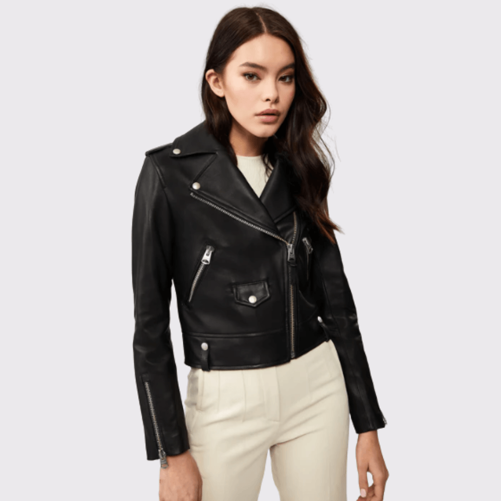 Mackage moto hot sale leather jacket