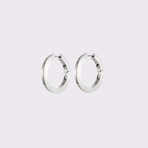 Jenny Bird Toni Hinged Hoop Earrings in Silver and Gold - Carriage Trade Shop