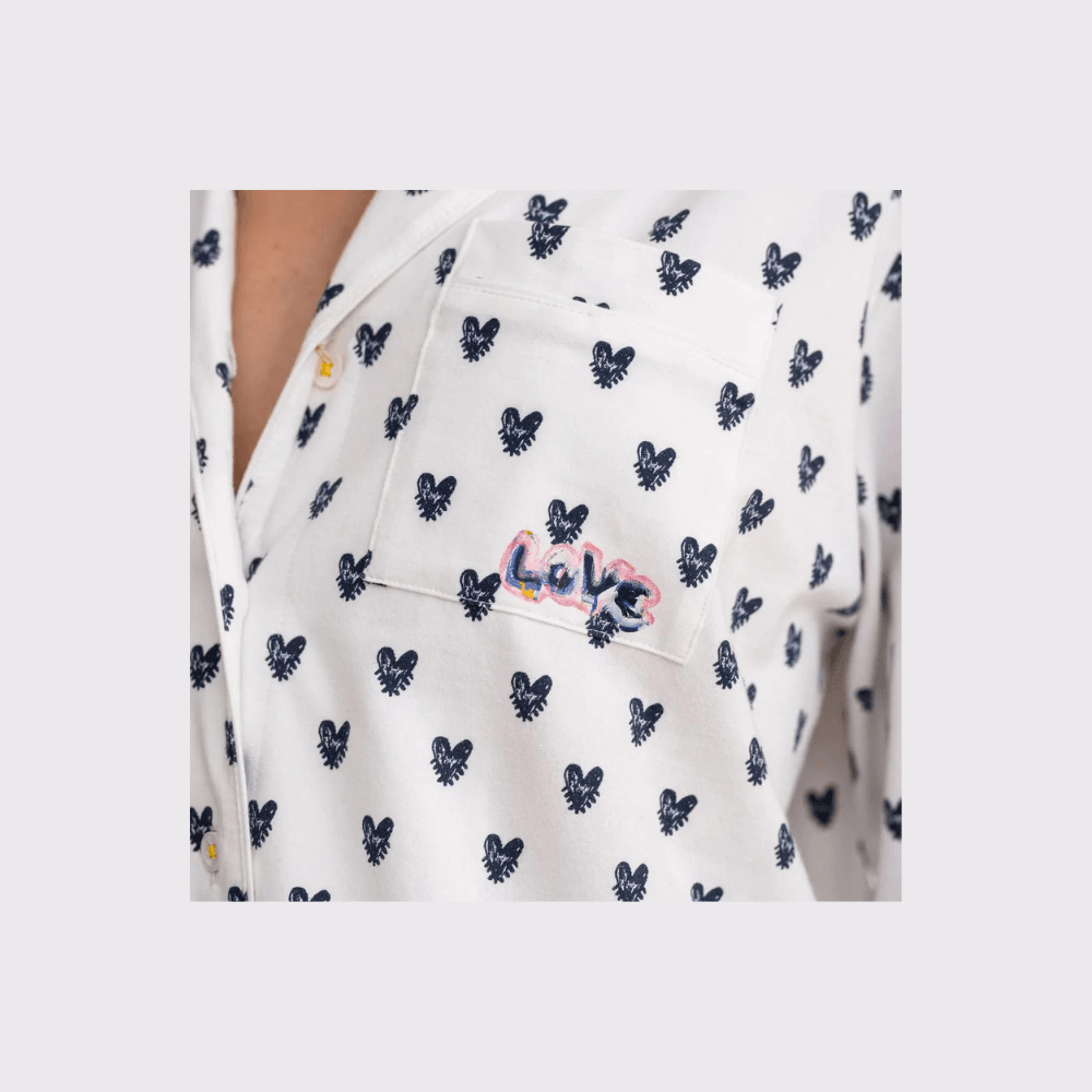 Kerri Rosenthal Betty Pajama Set Pop Heart - Carriage Trade Shop