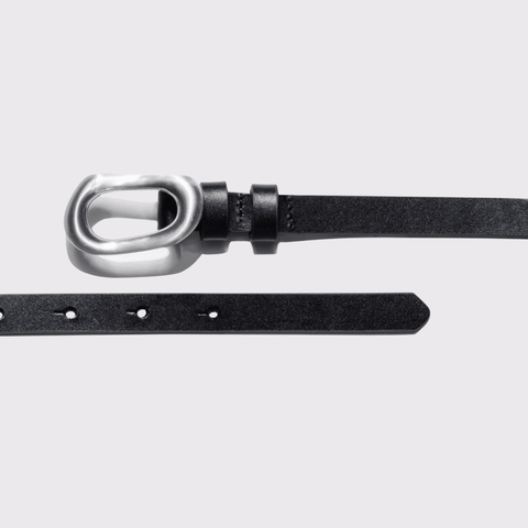 Frame Petit Organic Shape Belt in Black - Carriage Trade Shop