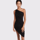 Norma Kamali Diana One Shoulder Mini Dress - Carriage Trade Shop