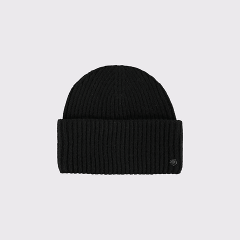 Fraas Rib Knit Hat in Black - Carriage Trade Shop