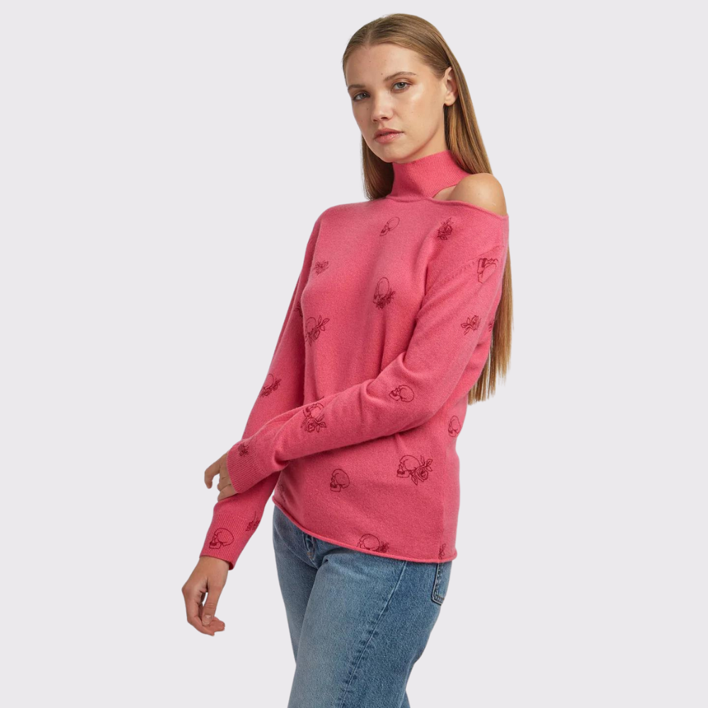360 Skull Cashmere Lyla Skull Turtleneck - Carriage Trade Shop - Shop Now