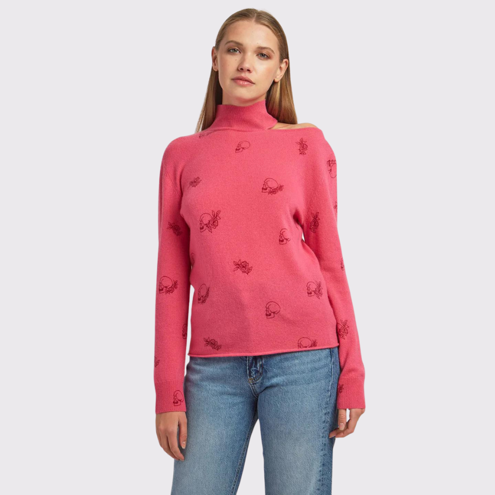 360 Skull Cashmere Lyla Skull Turtleneck - Carriage Trade Shop - Shop Now