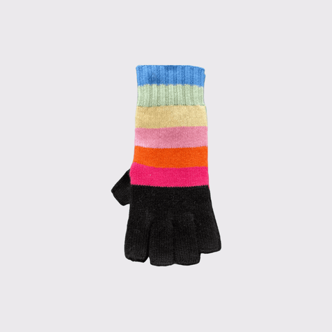 Alashan Cashmere Rainbow Fingerless Gloves - Carriage Trade Shop