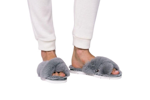 Dolce Vita Slippers in Grey - Carriage Trade Shop