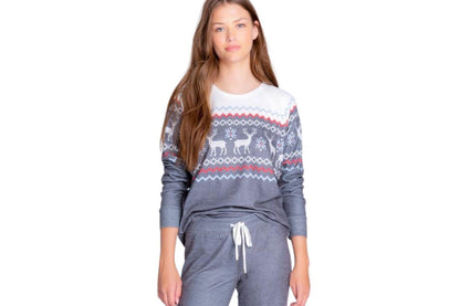 Pj Salvage Christmas Pattered Top - Carriage Trade Shop