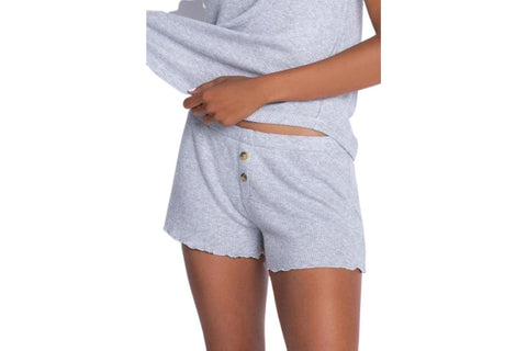 Pj Salvage Textured Basic Luxe Shorts in Heather Grey - Carriage Trade Shop